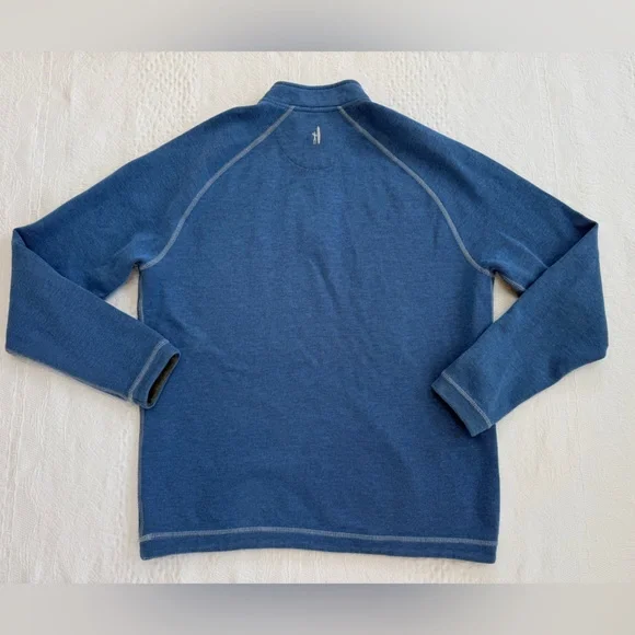 Johnnie O Quarter Zip Blue Men’s Sweater Size Large L - Picture 2 of 4